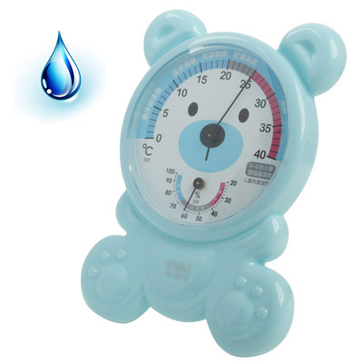 Kid Room Thermo-Hygrometer with Holder Baby Blue No. 9014 - Click Image to Close